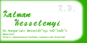 kalman wesselenyi business card